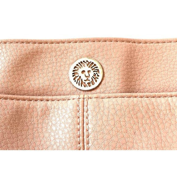 CLASSY Anne Klein Salmon/Pink Crossbody/ Shoulder Bucket Bag Adjustable Strap - Picture 5 of 16